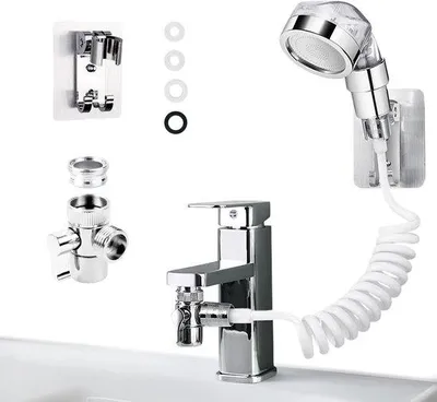 Produktbild von Unyqoos® Handbrause-Set für die Toilette mit verlängerbarem Schlauch und Halterung