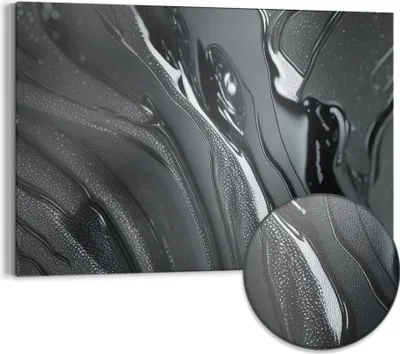 Produktbild von DEQORI Magnettafel Metall 90x60 cm 'Metallische Flusslinien' Whiteboard Pinnwand Büro