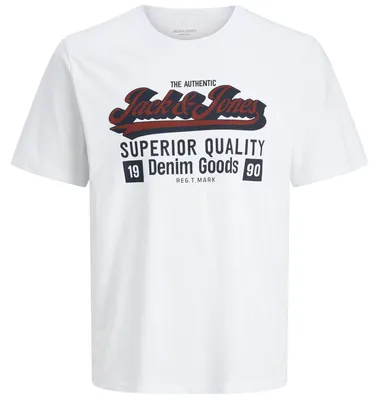 Produktbild von Jack&Jones T-Shirt Übergröße weiß großer Logoprint