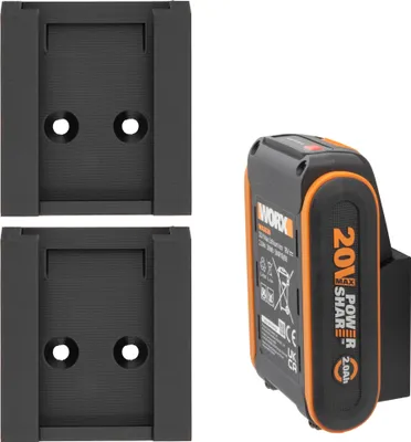 Produktbild von 2x Akkuhalter für Worx Akku Wandhalter 20V Akkuwandhalter Wandhalterung Halter 20 V