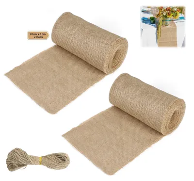 Obrázok produktu pre Jutová obrusovka - 20 cm x 10 m - Prírodná