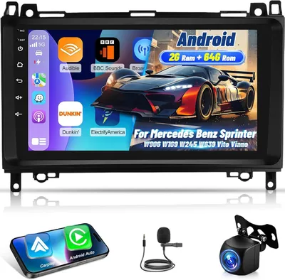 Obrázok produktu pre Android autorádio 9 palcov pre vozidlá Mercedes-Benz Sprinter a Vito s bezdrôtovým systémom CarPlay