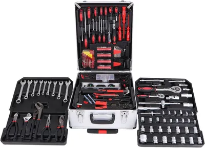 Produktbild von Werkzeugset – 299 Teile – Aluminiumkoffer