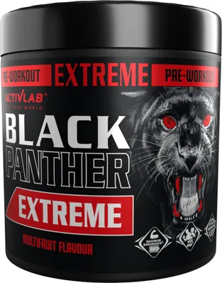 Zdjęcie produktu dla Black Panther EXTREME Pre-Workout wieloskładnikowa przedtreningówka smak owocowy Activlab