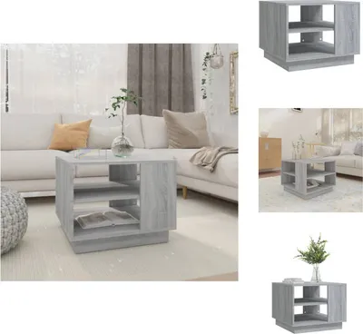 Zdjęcie produktu dla vidaXL Stolik kawowy szary Sonoma 55x55x43 cm materiał drewnopochodny - Stoliki kawowe