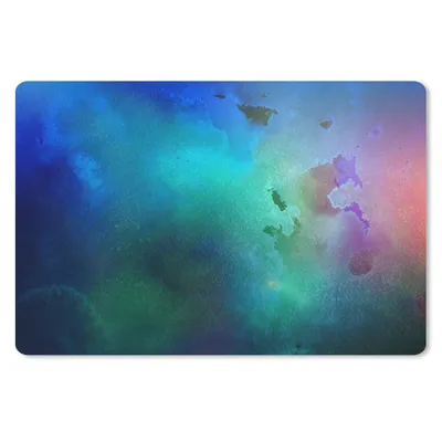 Produktbild von MuchoWow® Schreibtischunterlage Aquarell - Blau - Grün - Rot 60x40 cm - XXL Mauspad - Großes Mauspad