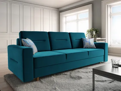 Produktbild von Sofa 3-Sitzer BELMIRA mit Schlaffunktion Türkis