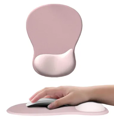 Image de Tapis de souris avec repose-poignet, ergonomique et lavable, base antidérapante, idéal pour le bureau et les jeux