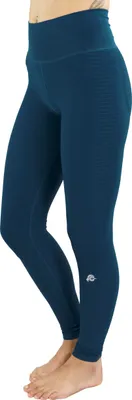 Produktbild von GUGGEN MOUNTAIN Figurformende Damen Sporthose Nahtlose Sport Leggings Lange Sportleggins Running Laufhose Laufleggings Yogahose Wanderleggings, Dunkelblau, M