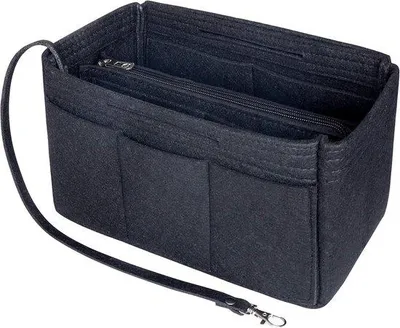 Produktbild von Famanu Handtaschen Organizer aus Filz - Schwarz, Groß: 30(L) x 15(B) x 16(H) cm