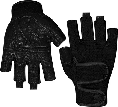 Image de Gants de voile Acouto 3/4 doigts courts cyclisme VTT pour hommes et femmes kayakistes p��cheurs, gants de voile d'entrainement 3/4 doigts courts cyclisme (L)