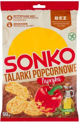 Productafbeelding van Sonko Talarki, popcornsmaak, paprika, 60 gram