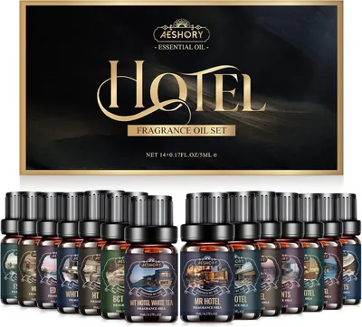 Produktbild von Duftölset 14 x 5 ml, ätherische Aromatherapie-Öle, für Diffusor