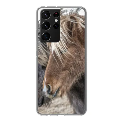 Produktbild von MuchoWow® Handyhülle Schutzhülle Hülle für Samsung Galaxy S21 Ultra Pferde - Natur - Makro Silikon Softcase Handy Hülle - Mobiltelefon