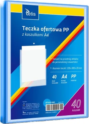 Obrázek produktu pro Tetis – Prezentační desky A4 s kapsami – modré, 13 přihrádek
