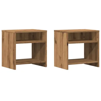 Produktbild von Nachttische 2 Stk. Artisan-Eiche 40x30x40 cm Holzwerkstoff