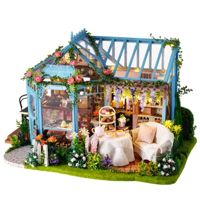 Obrázek produktu pro DIY dřevěný mini hračka dům miniaturní sestava Dollhouse pro dárkové kolekce Home Furnishing články