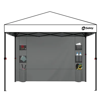 Produktbild von Sekey Seitenteil Multifunktionale seitenwand pavillon mit 6 Taschen, Grau