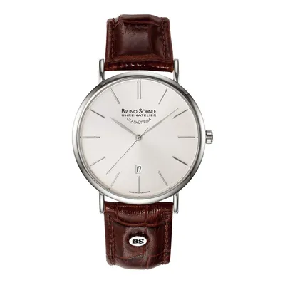 Produktbild von Bruno Söhnle 17-13085-241 BS Herren-Armbanduhr, Edelstahl-Gehäuse, Leder-Armband