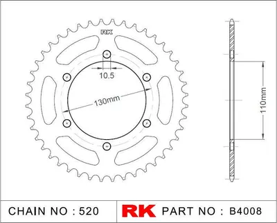 Immagine prodotto di Pignone RK 520 38T acciaio argento