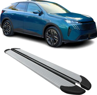 Image de 2024-2025 Peugeot e-3008 Marchepieds Latéraux pédale Aluminium Argent 2Pcs