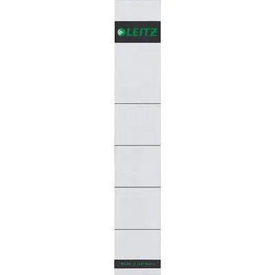 Zdjęcie produktu dla Leitz 1608-00-85 Rückenschilder zum Einstecken - Karton, kurz/schmal, 10 Stück, lichtgrau