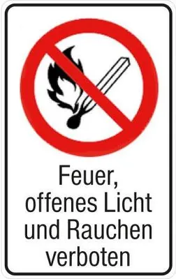 Produktbild von Verbotsschild - FEUER ... VERBOTEN - Gr. ca. 20 x 30 cm - 320483/1