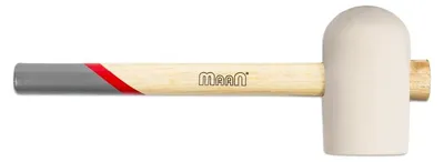 Produktbild von Maan Gummihammer 900g Holzgriff Weiß für Handwerk