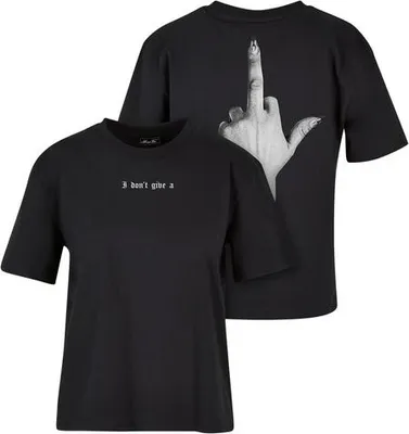 Productafbeelding van Heren T-shirt Urban Classics "I Don't Give A Tee" zwart - XL