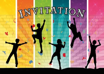 10 Einladungskarten Kletterpark für Kindergeburtstag