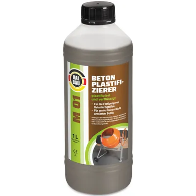 Obrázek produktu pro Plastifikátor betonu 1L Přísada do betonu Ochrana proti korozi výztužné oceli HALBAU M01
