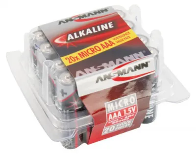 Zdjęcie produktu dla Ansmann 5015538, bateria alkaliczna, 1,5 V, 10,5 mm, 10,5 mm, 44,5 mm, AAA / LR03