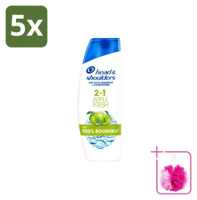 Obrázek produktu pro 5 kusů šamponu 2 v 1 Head & Shoulders Apple Fresh - 300 ml - balení