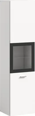 Image de Boston armoire haute pour salle de bain 1 porte blanche.