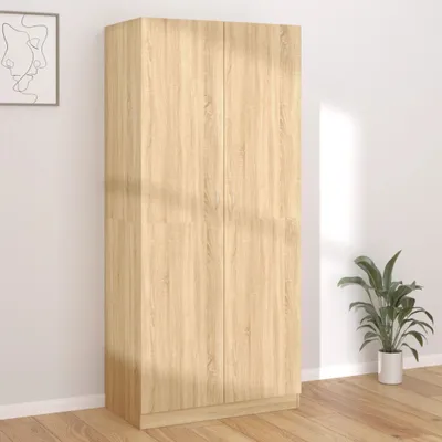 Zdjęcie produktu dla vidaXL Szafa dąb sonoma 90x52x200 cm materiał drewnopochodny - Szafa - Szafy - Stojak na szafę - Szafa