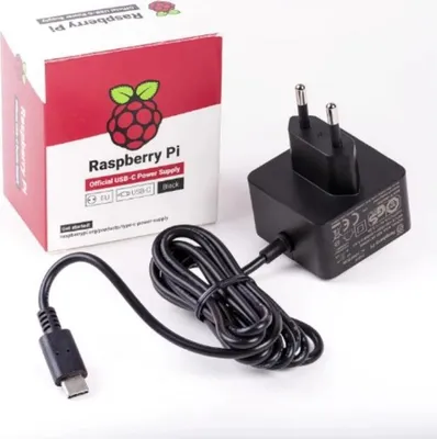 Imagen del producto de Raspberry SC0217 Raspberry Netzteil Original für PI4 USB C 5.1V 3A schwarz