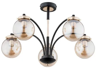 Immagine prodotto di Lampada a sospensione VIOLA KULA nero-oro 5xE14x10W in metallo, dimensioni: 43x60x60 cm, IP20, Alfa