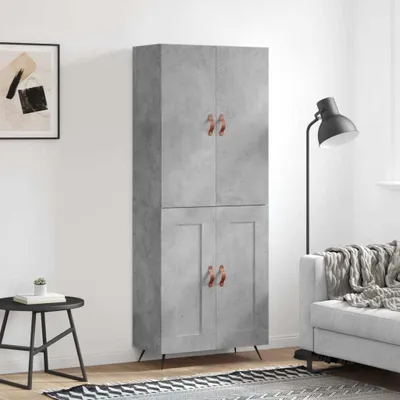 Produktbild von [Home] Highboard Betongrau 69,5x34x180 cm Holzwerkstoff , Neue Mode 2024 im häuslichen Leben