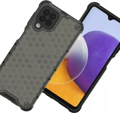 Image de Étui blindé en nid d'abeille avec cadre en gel Samsung Galaxy A22 4G Noir