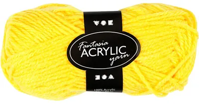 Produktbild von Fantasia Polyacryl Garn, L 80 M, Gelb, 50 g/ 1 Knäuel [HOB-421790]