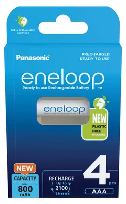 Produktbild von 1x4 Panasonic Eneloop Micro AAA 800mAh BK-4MCDE/4BE