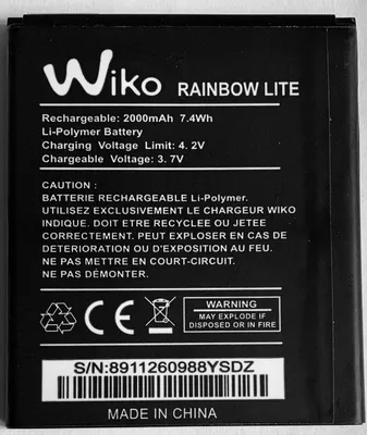 Produktbild von Original Genuine Wiko Akku Battery Batterie für Wiko Rainbow Lite 2500 mAh