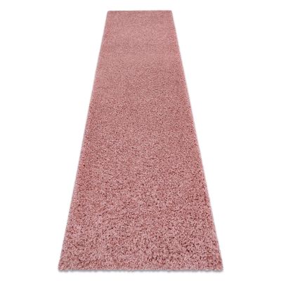 SOFFI chlpatý behúň 5 cm svetloružový - do kuchyne, predsiene, chodby, chodby ružový 80x200 cm