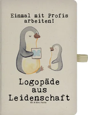 Produktbild von Mr. & Mrs. Panda notizbuch Logopäde Leidenschaft - Transparent - Geschenk, Lustig, Schreibheft A5, Spruch, Kladde, Adressbuch, Witzig, Studium, Ausbildung, Journal