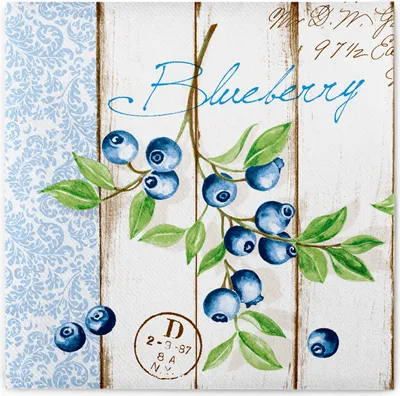 Produktbild von Airlaid Serviette Blueberry, 40 x 40 cm, 50 Stück - Mank