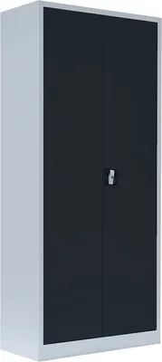 Produktbild von Stahl-Aktenschrank Metallschrank abschließbar Büroschrank Stahlschrank Lichtgrau/Anthrazit 1800 x 800 x 383 mm 530338