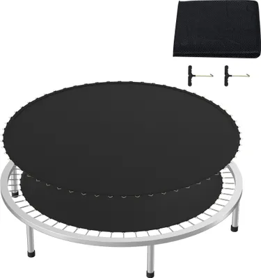 Obrázek produktu pro UISEBRT Skákací podložka pro trampolíny 10 stop (305 cm), PP tkanina 280 g/m², ochrana proti UV záření, nosnost 100 kg, trampolínové pružiny ve tvaru T, pro zahradní trampolínu se 2 háky