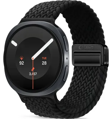 Produktbild von Armband für Galaxy Watch 9 40 mm / 44 mm / 8 40 mm / 44 mm / 8 Classic, Tech-Protect Nylonmag, Schwarz
