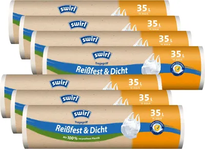 Produktbild von 7x Swirl Tragegriff Müllbeutel 35L ( 15 stk./Rolle )