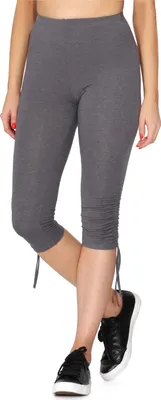 Image de Merry Style Femme Pantalon 3/4 loisirs avec fronces Pantalon capri Pantalon de sport en coton MS10-380 (Manche foncé, M)